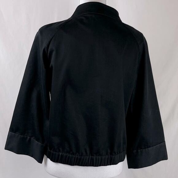 Anne Klein Stretch Black Neutral Minimalist Casual Jacket NWOT Size 8 - Picture 5 of 10